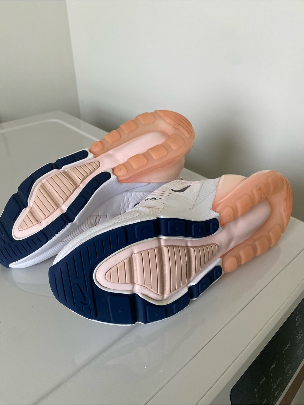 Nike White Sneakers with Soft Pink Accents - Picture 7 of 9